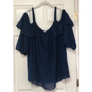 Plus size blue blouse
